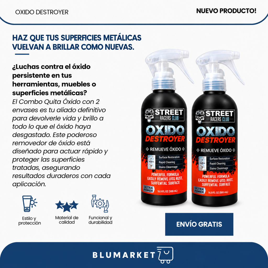 Combo quita óxido 2 envases