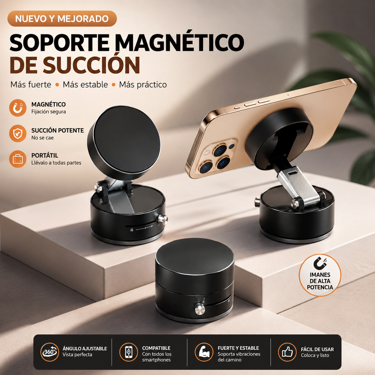 Soporte para celular magnetico